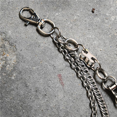 Badass Men's Silver Triple Pants Chain Bike Chain Long Punk Wallet Chain For Men - iwalletsmen