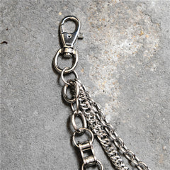 Badass Men's Silver Triple Pants Chain Bike Chain Long Punk Wallet Chain For Men - iwalletsmen