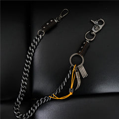 Cool Men's Silver Skull Long Wallet Chain Pants Chain Biker Wallet Chain For Men - iwalletsmen