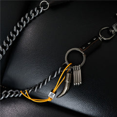 Cool Men's Silver Skull Long Wallet Chain Pants Chain Biker Wallet Chain For Men - iwalletsmen