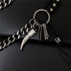 Cool Men's Silver Skull Long Wallet Chain Pants Chain Biker Wallet Chain For Men - iwalletsmen