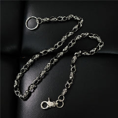 Badass Men's Silver Skull Long Punk Pants Chain Biker Wallet Chain For Men - iwalletsmen