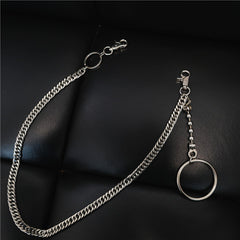Badass Men's Womens Long Silver Wallet Chain Pants Chain Biker Wallet Chain For Men - iwalletsmen