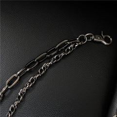 Badass Mens Eagle Double Key Long Biker Pants Chain Wallet Chain For Men - iwalletsmen