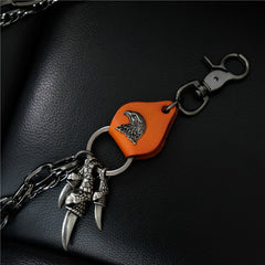 Badass Mens Eagle Double Key Long Biker Pants Chain Wallet Chain For Men - iwalletsmen