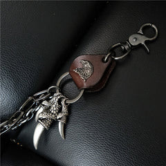 Badass Mens Eagle Double Key Long Biker Pants Chain Wallet Chain For Men - iwalletsmen