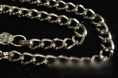 Badass Mens Silver Long Stainless steel Cross Key Chain Pants Chain Wallet Chain For Men - iwalletsmen