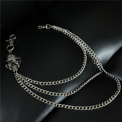 Badass Mens Smiley Face Head Stainless Key Chain Pants Chain Wallet Chain For Men - iwalletsmen