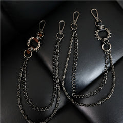 Badass Punk Mens Double Long Biker Wallet CHain Pants CHain Wallet Chain For Men - iwalletsmen