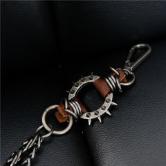 Badass Punk Mens Double Long Biker Wallet CHain Pants CHain Wallet Chain For Men - iwalletsmen