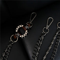 Badass Punk Mens Double Long Biker Wallet CHain Pants CHain Wallet Chain For Men - iwalletsmen