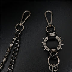 Badass Punk Mens Double Long Biker Wallet CHain Pants CHain Wallet Chain For Men - iwalletsmen