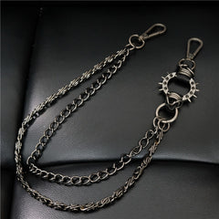 Badass Punk Mens Double Long Biker Wallet CHain Pants CHain Wallet Chain For Men - iwalletsmen