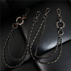 Badass Punk Mens Double Long Biker Wallet CHain Pants CHain Wallet Chain For Men - iwalletsmen