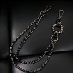 Badass Punk Mens Double Long Biker Wallet CHain Pants CHain Wallet Chain For Men - iwalletsmen
