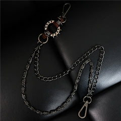 Badass Punk Mens Double Long Biker Wallet CHain Pants CHain Wallet Chain For Men - iwalletsmen