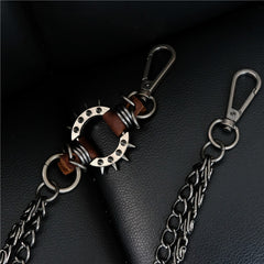 Badass Punk Mens Double Long Biker Wallet CHain Pants CHain Wallet Chain For Men - iwalletsmen
