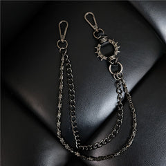 Badass Punk Mens Double Long Biker Wallet CHain Pants CHain Wallet Chain For Men - iwalletsmen