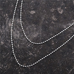 Badass Punk Mens Womens Stainless Steel Double Beaded Pants Chain Wallet Chain For Men - iwalletsmen