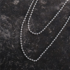 Badass Punk Mens Womens Stainless Steel Double Beaded Pants Chain Wallet Chain For Men - iwalletsmen
