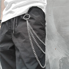 Badass Punk Mens Long Three Layer Jeans Chain Jean Chain Pants Chain Wallet Chain For Men - iwalletsmen