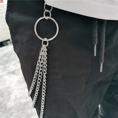 Cool Silver Three Layers Wallet Chain