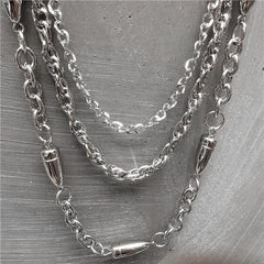 Badass Punk Mens Triple Long Bullet Wallet Chain Pants Chain Jeans Chain Jean Chain For Men - iwalletsmen