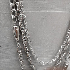 Badass Punk Mens Triple Long Bullet Wallet Chain Pants Chain Jeans Chain Jean Chain For Men - iwalletsmen