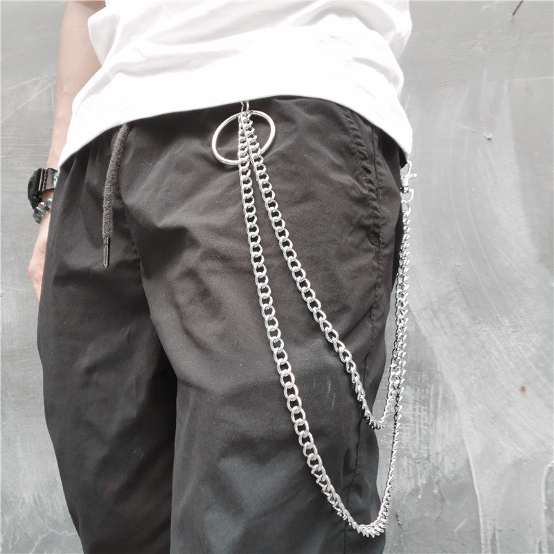 Badass Punk Mens Long Two Layer Pants Chain Long Wallet Chain For Men –  iwalletsmen