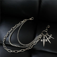 Badass Silver Punk Sword Triple Biker Pants Chain Wallet Chain For Men - iwalletsmen