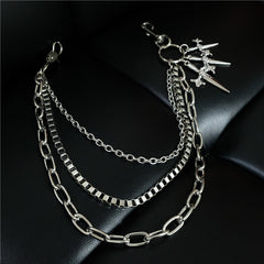 Badass Silver Punk Sword Triple Biker Pants Chain Wallet Chain For Men - iwalletsmen