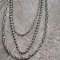Badass Punk Triple Silver Tassel Mens Pants Chain Wallet Chain Long Jeans Chain Jean Chain For Men - iwalletsmen