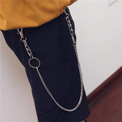 Badass Silver Womens Mens Jeans Chain Jean Chain Pants Chain Long Biker Wallet Chain For Men - iwalletsmen