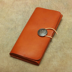 Cool Handmade Leather Men's Envelope Long Wallet Vintage Long Wallet For Men - iwalletsmen