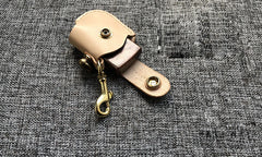 Handmade Mens Beige Leather Classic Zippo Lighter Case  Zippo Lighter Holder with Belt Clip - iwalletsmen