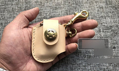 Handmade Mens Beige Leather Classic Zippo Lighter Case  Zippo Lighter Holder with Belt Clip - iwalletsmen