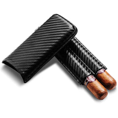 Best Black Eco Leather Mens 2pcs Cigar Cases Leather Cigar Cases for Men