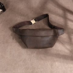 Best Brown Leather Fanny Packs Waist Bag Mens Top Sling Bag Bum Bags for Men