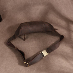 Best Brown Leather Fanny Packs Waist Bag Mens Top Sling Bag Bum Bags for Men