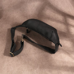 Best Black Leather Fanny Packs Waist Bag Mens Top Sling Bag Bum Bags for Men