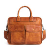 Best Brown Leather Mens Briefcase Brown Work Handbag 13 inches Laptop Business Bag For Men