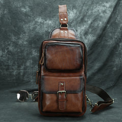 Vintage Chest Bag For Men - Side View - iwalletsmen