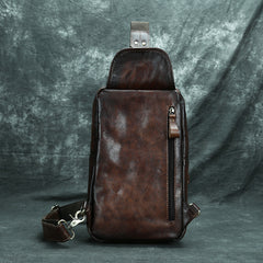 Vintage Chest Bag For Men - Strap Detail - iwalletsmen
