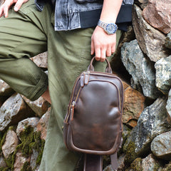 Vintage One Shoulder Bag For Men - Side View - iwalletsmen
