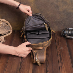 Vintage One Shoulder Bag For Men - Interior View - iwalletsmen