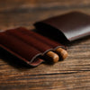 Best Coffee Leather Mens 3pcs Cigar Case Top 1pc Leather Cigar Case for Men