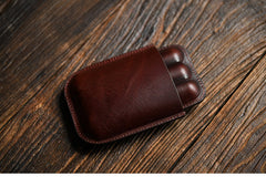 Best Coffee Leather Mens 1pc Cigar Case Top 1pc Leather Cigar Case for Men