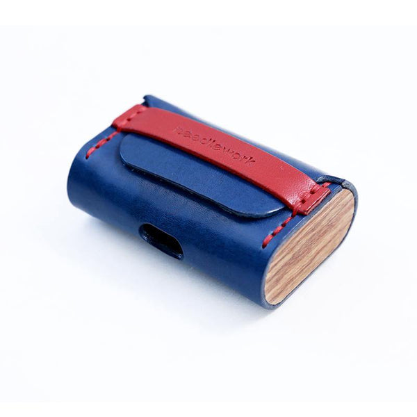 Best Blue Leather AirPods Pro Case Custom Leather Wood AirPods Pro Case Airpod Case Cover Personalized Airpod Case - iwalletsmen