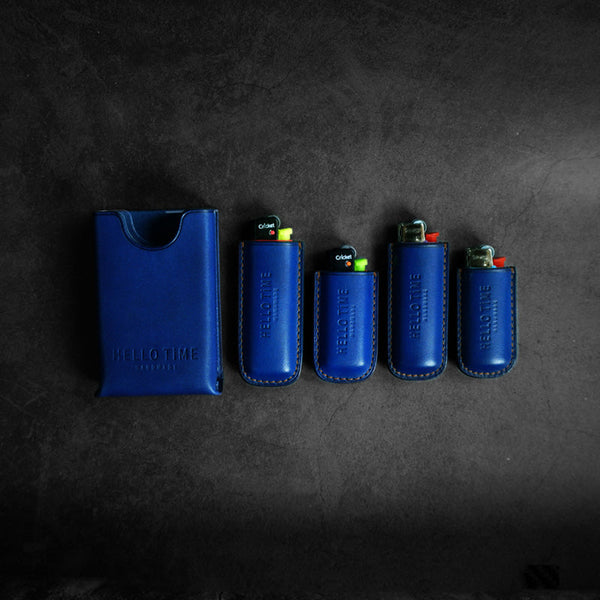 Best Blue Leather Cigarette Case Leather Cigarette Pack Case With Leather Lighter Covers For Men