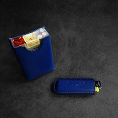 Best Blue Leather Cigarette Case Leather Cigarette Pack Case With Leather Lighter Covers For Men